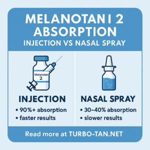 Melanotan 2 Absorption: Injection vs Nasal Spray – Which Delivers Better Results?
